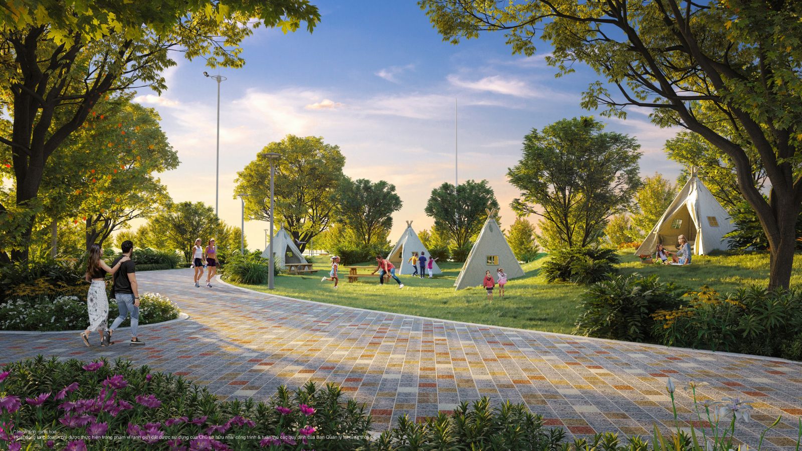 Đồi cắm trại cho gia đình dịp cuối tuần ở Vinhomes Wonder City Đan Phượng